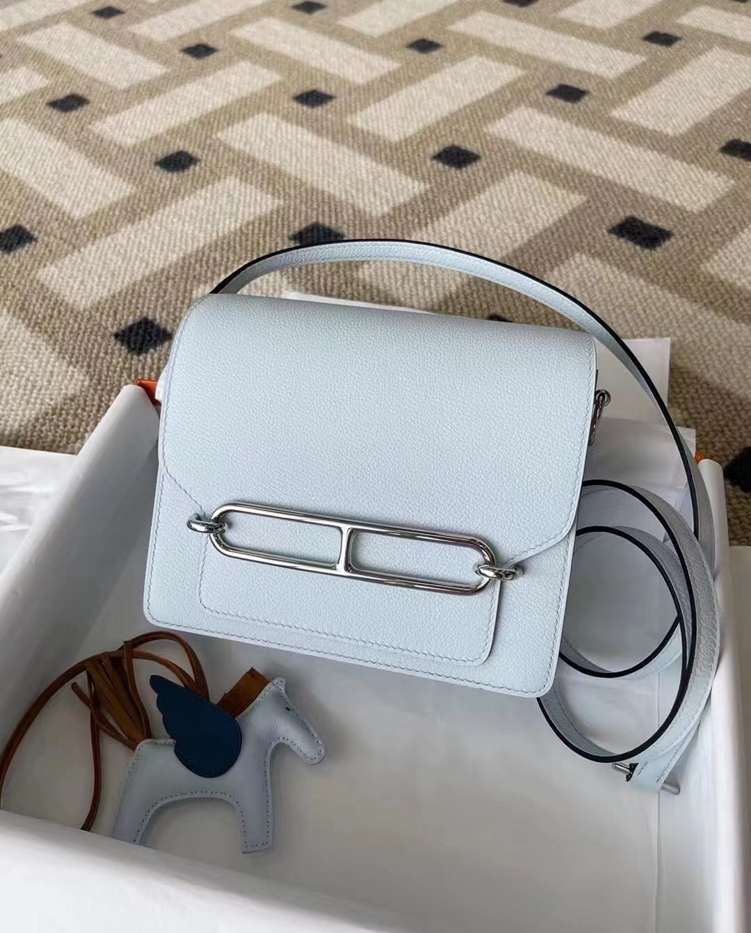 에르메스 룰리스18 린넨블루 은장 에버컬러